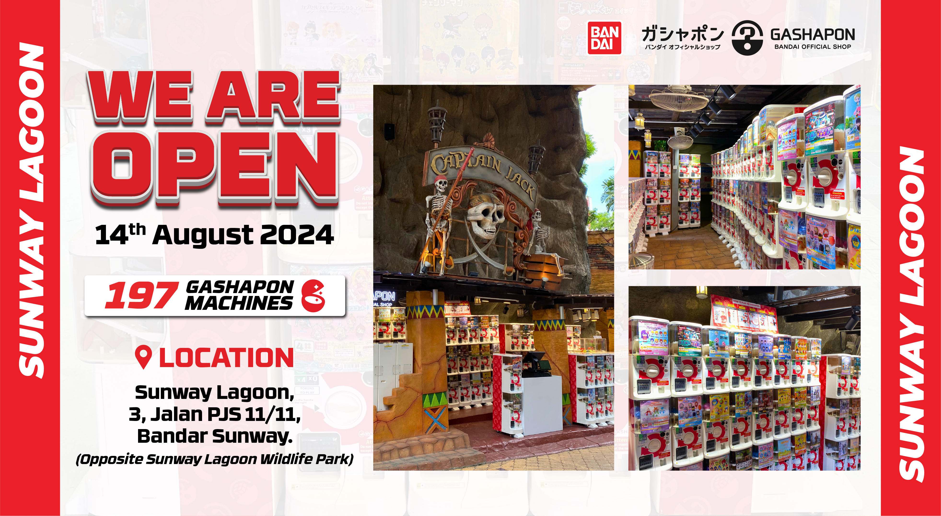 Gashapon Bandai Official Shop Sunway Lagoon is now open!